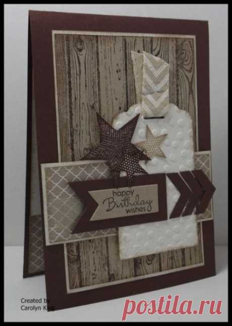 (618) Wood background........nice masculine card | Idée carte anniversaire