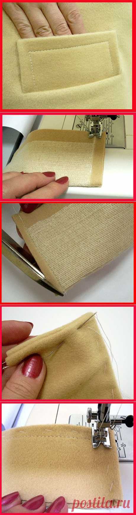 Как сшить прорезной карман с накладной листочкой