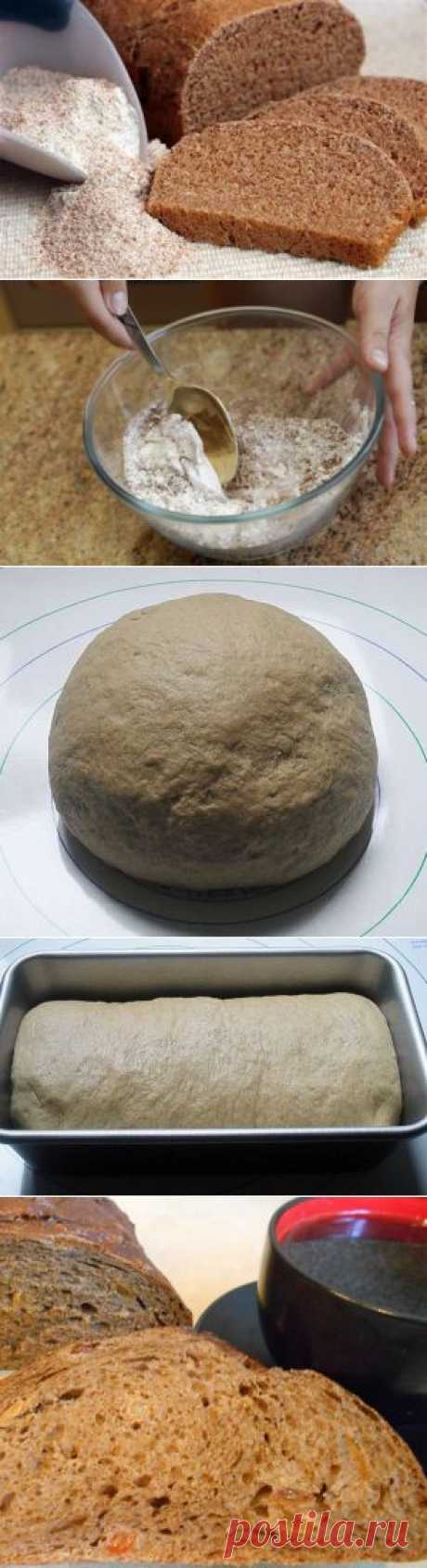 Хлеб без дрожжей и закваски на кефире, испеченный в духовке – пшенично - ржаной, домашний простой рецепт с фото