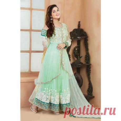 s8007_Beautiful Lightgreen Wedding salwar suit-Online Shopping-