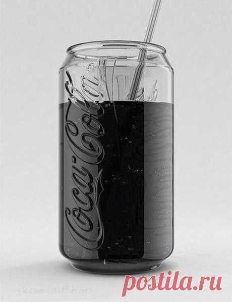 Стеклянная банка Coca-Cola / Занимательная реклама