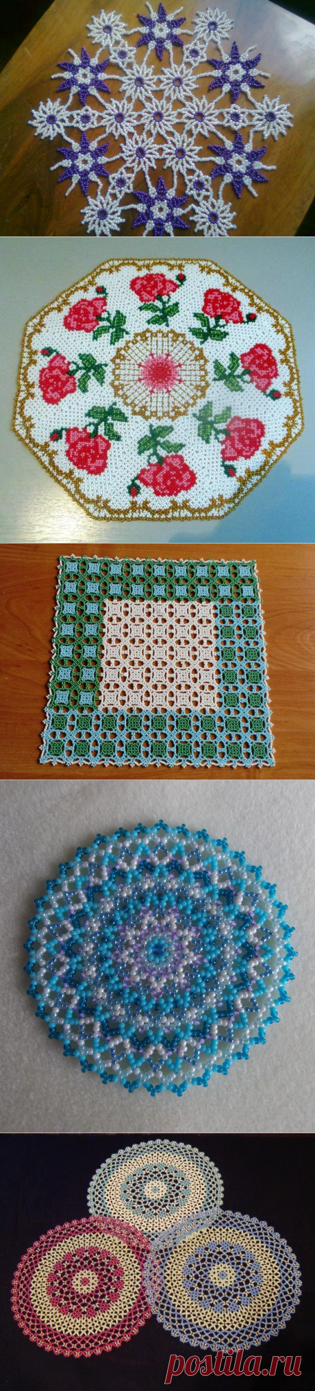 Салфетки из бисера для начинающих: схемы для плетения с пошаговым описанием