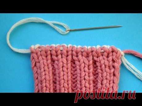 Урок 58 Как закрыть петли резинки 2х2 от Crochet and knitting.