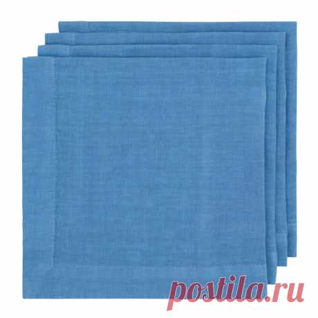 Lupine HG Signature Hand-dyed Linen Napkin - Set of 16 - Hudson Grace The Lupine HG Signature Hand-dyed Linen Napkin brings a refined touch of laid-back luxury to your dining table, and is a Hudson Grace exclusive.
