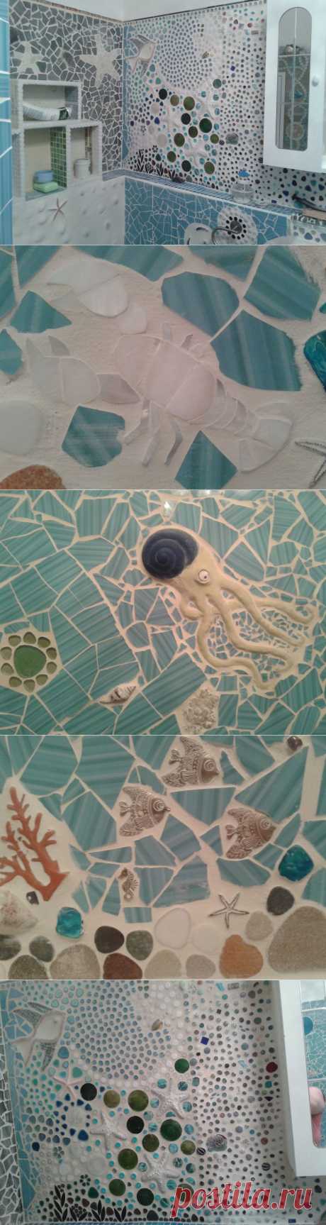 Подводный мир в обычной ванной: морские чудища из кафеля — на стенах | ПолонСил.ру - социальная сеть здоровья