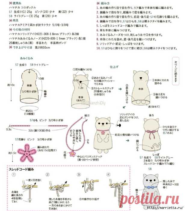Амигуруми крючком басика схема Мобильный LiveInternet Схемы вязания крючком котят Марриэтта - Вдохновлял � Игру