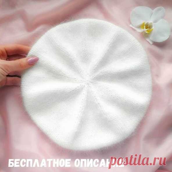 Лёгкий весенний берет из пуха норки