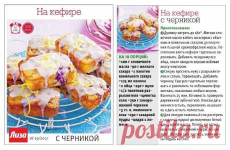 Кекс на кефире с черникой