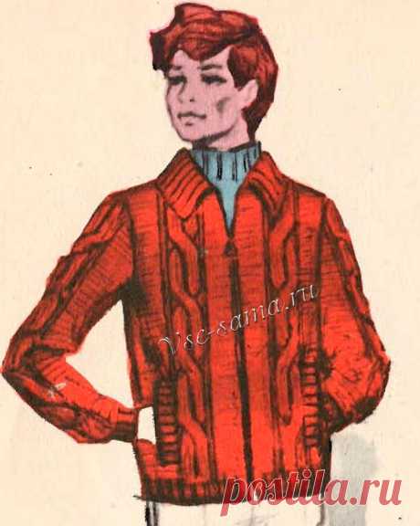 Куртка с застежкой на «молнию» - Вязание для мужчин спицами