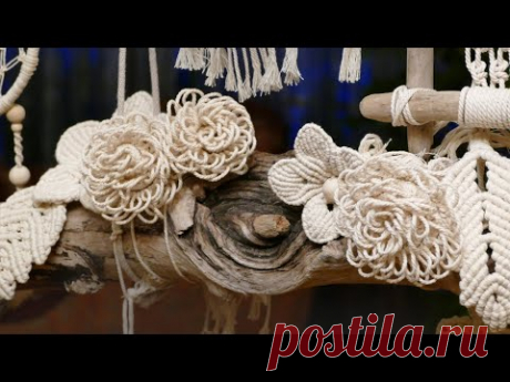 DIY: Easy Loop Flower out of waste cords for Macrame Projects - YouTube
