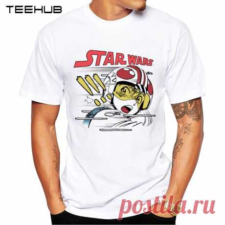 Nuevas llegadas 2019 TEEHUB Cool hombres moda Manga estilo Star Wars diseño Camiseta de Manga corta Camisetas cuello redondo Hipster-in Camisetas from Ropa de hombre on AliExpress