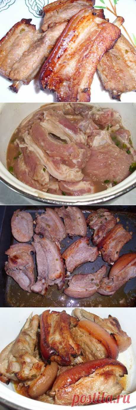 Свинина в соевом соусе, запеченная в духовке | Рецепты моей мамы