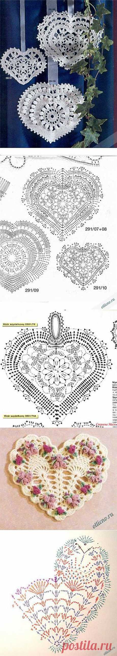 Вязаные сердечки: Дневник группы &quot;Все в ажуре... (вязание крючком)&quot; - Страна Мам