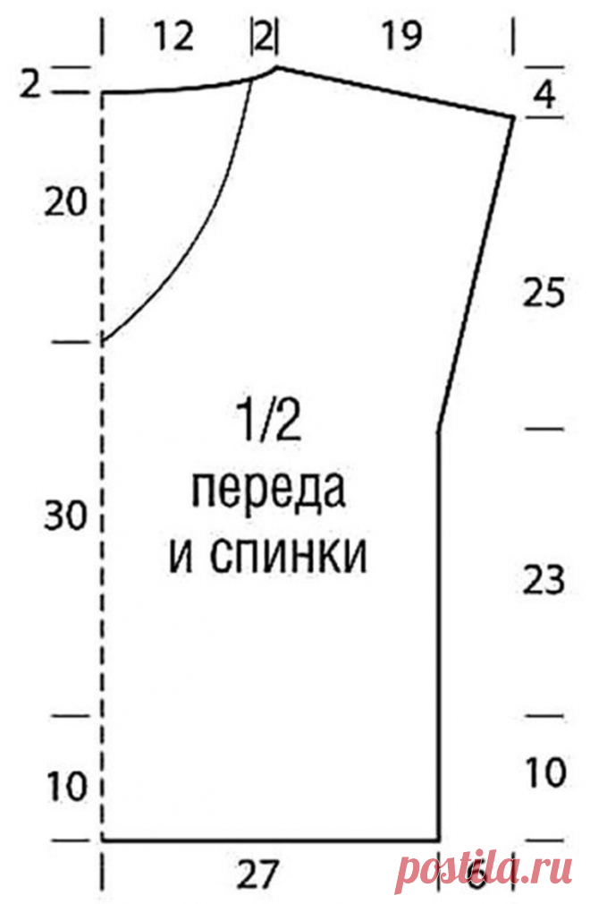 Вязаные безрукавка выкройка