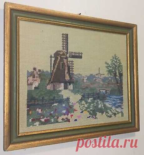 Vintage Framed Embroidered Needlepoint Goeblin Dutch Windmill 17.75x15" USA  | eBay Condition is excellent with minimal signs of wear consistent with age (1960&apos;s-70&apos;s). On sale by the original owner! Dimensions:17 3/4 x 7/8 x 15". Weighs approximately 3lbs 3 oz. See photos for more details! From a pet / smoke-free environment. Handmade in the U.S.A.! Shipped FREE (in the U.S.) with USPS Parcel Select Ground!