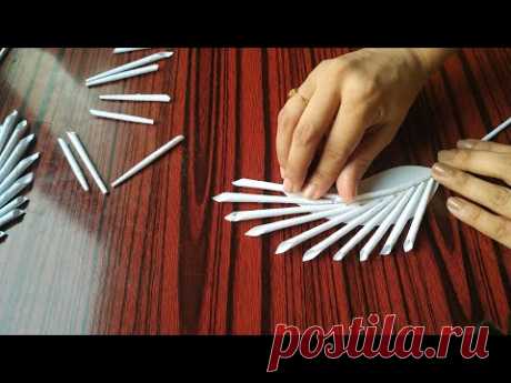 Paper Craft-DIY-Easy Wall Decoration Ideas-Paper flower wallhanging #papercraft#wallhangingideas#