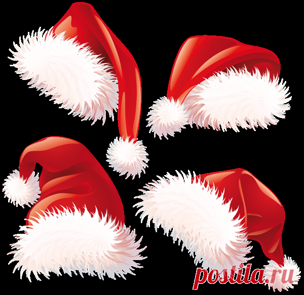 Transparent Christmas Santa Hats PNG Clipart