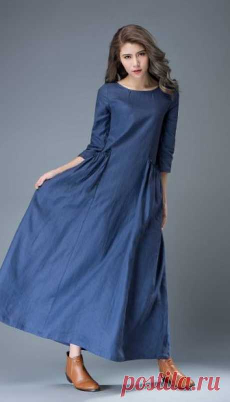Lightweight and low maintenance, crisp and cooling linen is a getaway must. This cobalt blue linen lagenlook dress is the ultimate suitcase essential. Youll be able to build your capsule holiday wardrobe around this loose-fitted linen dress. The long dress with half sleeves is a go-to piece for warm weather styling. Crafted from pure linen, the lagenlook dress feels luxuriously soft and is really comfortable to wear. Perfect teamed with a pair of sandals for a laid-back daytime vibe. You may ...