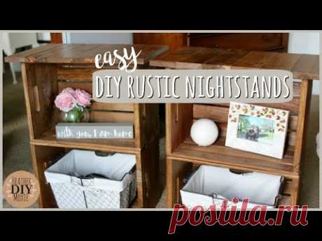 (1) ‪DIY Bedroom Furniture⎪Rustic Nightstands‬‏ - YouTube