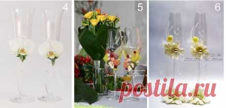 красивые бокалы с цветами к свадьбе - Поиск в Google