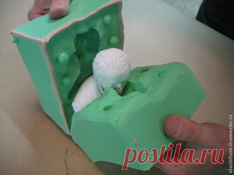 Урок по работе с силиконом: как сделать фому из 2 частей для статуэтки - Ярмарка Мастеров - ручная работа, handmade