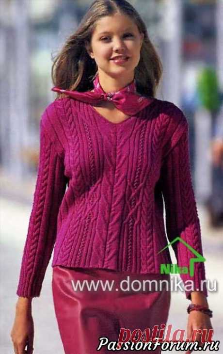 Ментоловый пуловер спицами - запись пользователя vikanika (Виктория) в сообществе Вязание спицами в категории Вязание спицами. Работы пользователей