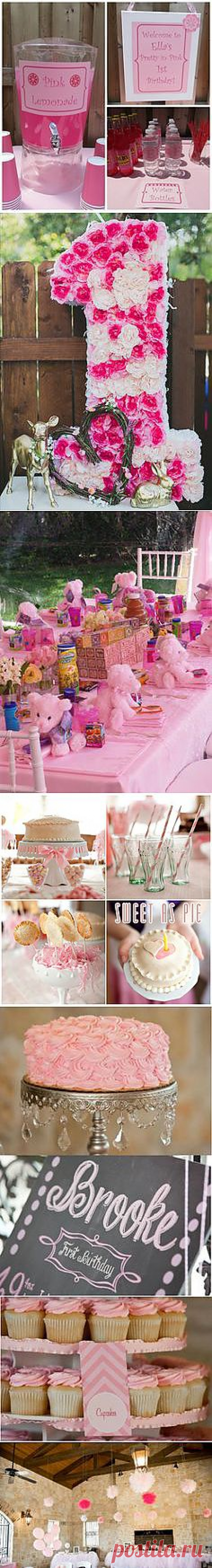 DIY Pretty in pink 1st Birthday party on ... | Kids /baby ideas