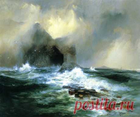 Thomas Moran. Fingal’s Cave, Island of Staffa, Scotland. c. 1884-1885. / Удивительное искусство