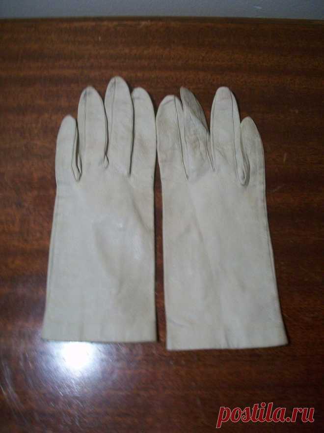 Vintage White Leather gloves made in italy Mantessa 6 | eBay