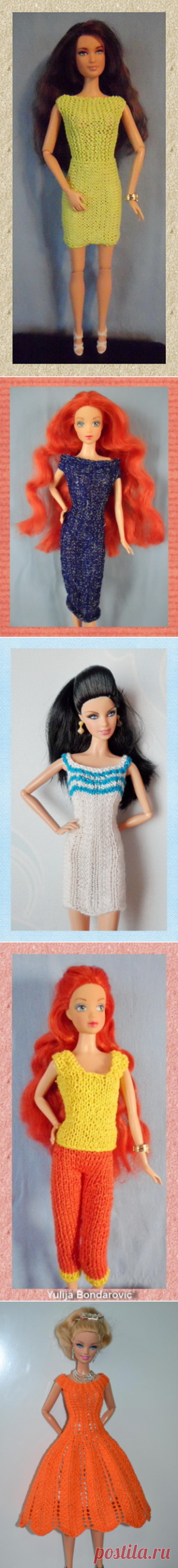Sticka till Barbie - вяжем спицами - Kimberly Club. Одежда для кукол.