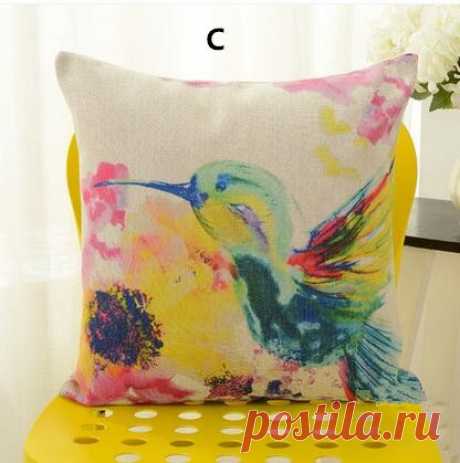 Abstract geometric bird throw pillow for home decoration painting art square cushions | Pillow, interior pillow, cushions - Throwpillowshome.com