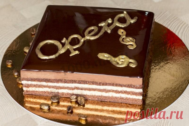 Торт Опера шоколадный бисквит рецепт с фото пошагово и видео - 1000.menu