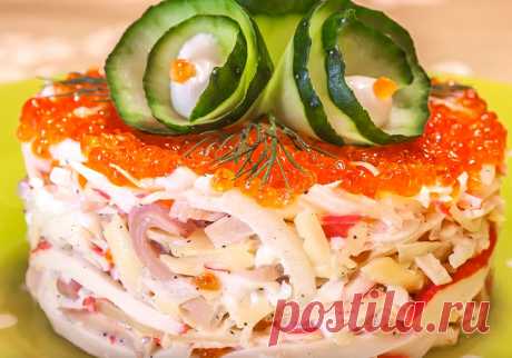 Очень вкусные салаты из кальмаров - простые пошаговые рецепты – Хозяйка онлайн