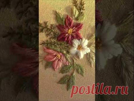 Winter bouquet Flower Christmas Embroidery Short #malina_gm
