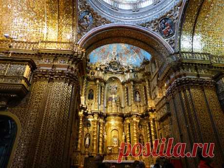 Великолепные золотые храмы Кито (Эквадор)