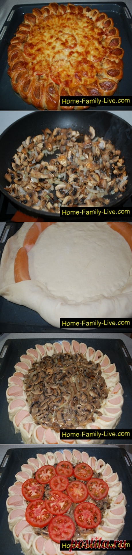 Пирог с грибами/Сайт с пошаговыми рецептами с фото для тех кто любит готовить