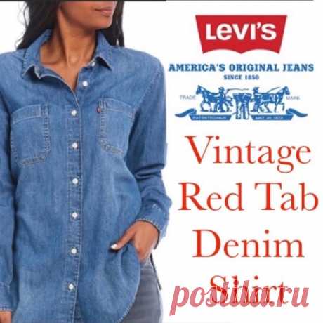 Vintage Red Tab Levi’s Original Jeans For Women Shirt Levi’s Denim Jeans Shirt Shop gracegboutique's closet or find the perfect look from millions of stylists. Fast shipping and buyer protection. Levi’s Vintage Red Tab Jean Shirt 
Levi’s High Quality Denim 
Classic Comfort Button Front
Levi’s Button Up Denim Shirt 
Nothing Is More American Than Levi’s 
The Perfect Comfortable Levi’s Denim 
Stylish Shirts Only Get Better With Age
Great Vintage Condition 
Size L

Follow Like Share Follow Me