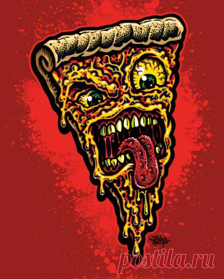 Pizza Face 8x10 high quality print signed by the artist · Jimbo Phillips webstore · Online Store Powered by Storenvy