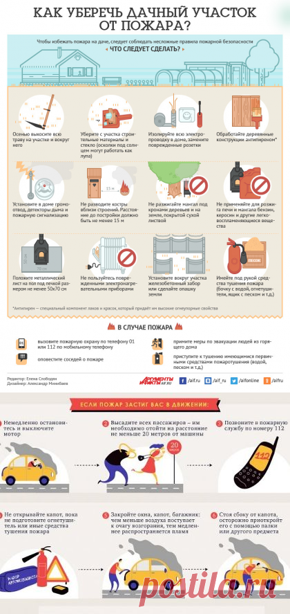 Как уберечь дачный участок от пожара? Инфографика | Инфографика | Вопрос-Ответ | Аргументы и Факты