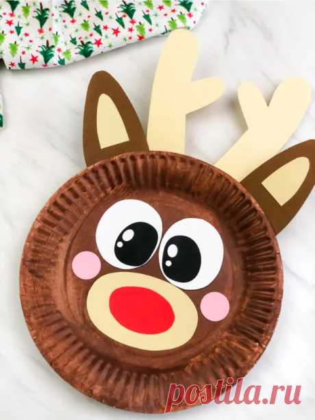 Here's Your Free Printable Reindeer Paper Plate Craft Template