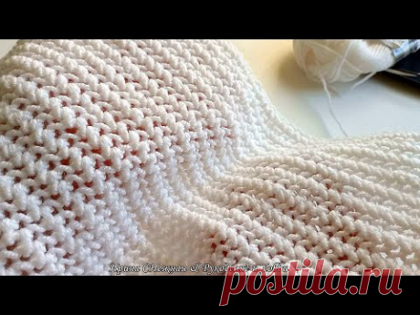 Смотрится богато, а вяжется очень просто! Роскошный сетчатый узор спицами для аксессуаров кардиганов
