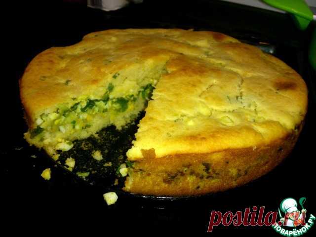 Яично-луковый пирог - кулинарный рецепт