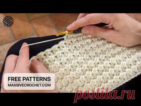 EXCLUSIVE Crochet Pattern for Beginners! 💛 ⚡️ SUPER EASY & FAST Crochet Stitch for Blankets & Bags