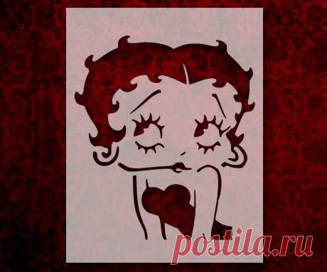 Betty Boop face Stencil Multiple Sizes FAST FREE SHIPPING | Etsy