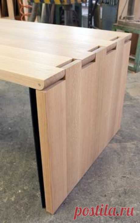(3) Hinge Extension Dining Table in White Oak Designed by Alessandro Latini for SOBU | Building Stuff