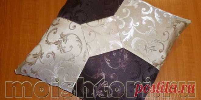 Декоративная подушка из остатков ткани | ШТОРЫ СВОИМИ РУКАМИ