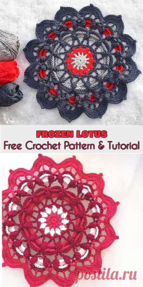 Frozen Lotus [Free Crochet Pattern and Tutorial]