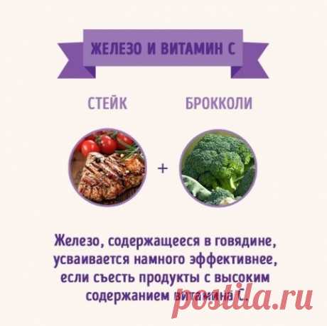 Умножение витаминов: самые полезные сочетания продуктов — Полезные советы