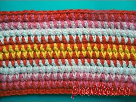 Узор 15 Вязание крючком из длинных петель Crochet pattern Урок вязания