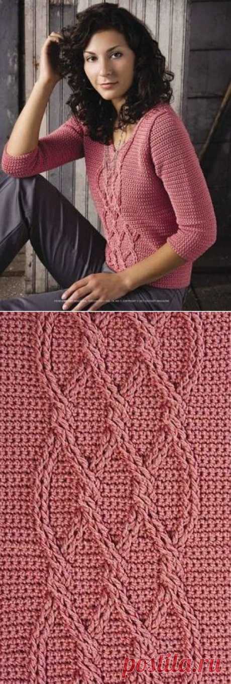 Пуловер крючком